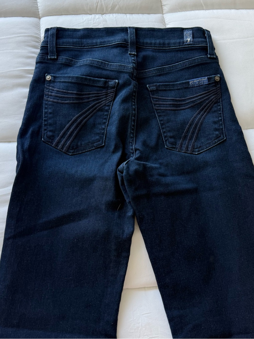 7 For All Mankind DOJO Dark Wash Flare Jeans - Picture 5 of 5